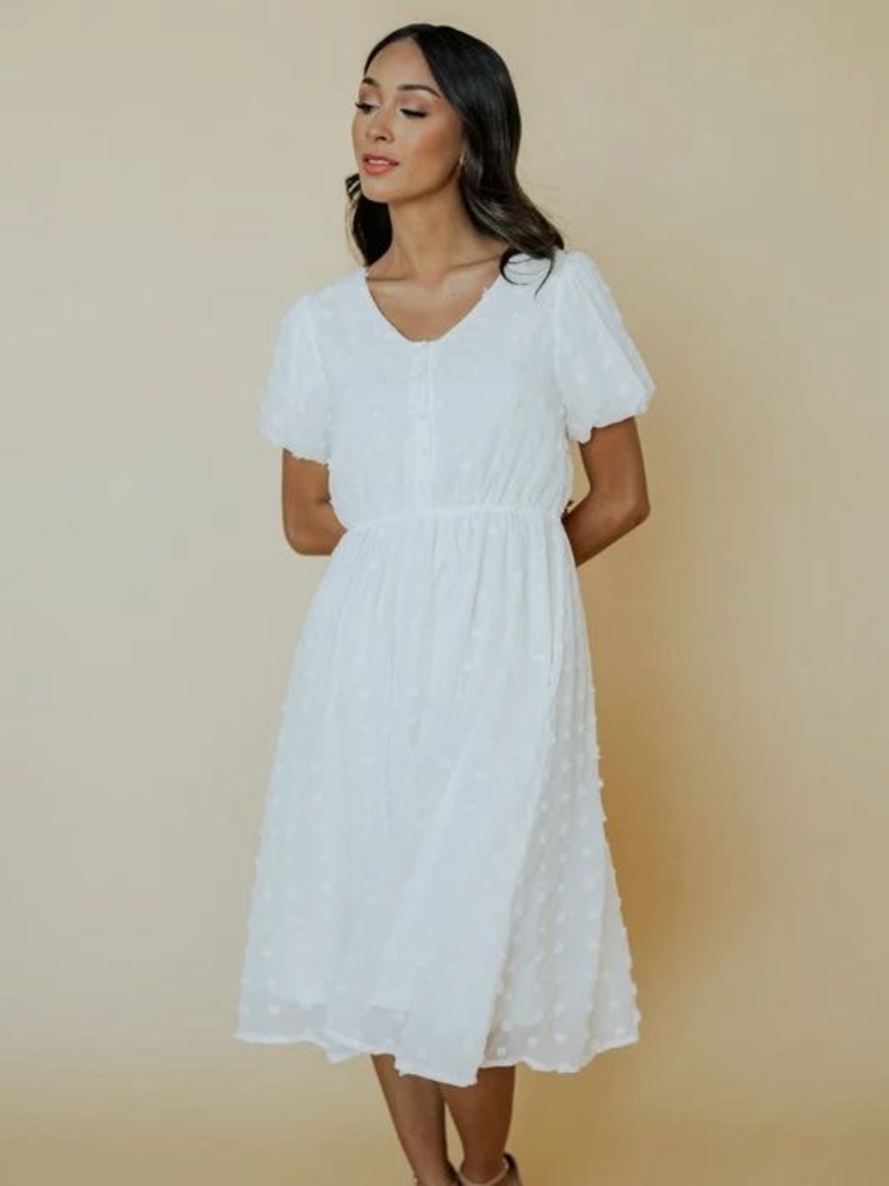 BALTIC BORN Mila Swiss Dot
Midi Dress